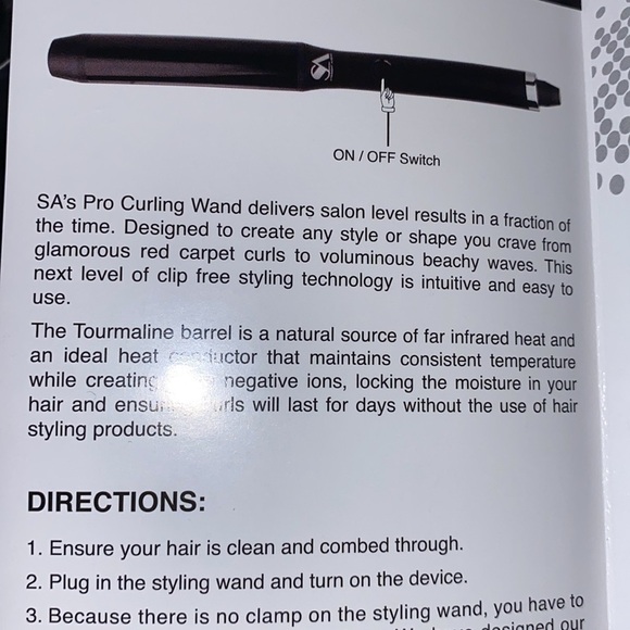 Straight Ahead 3/4" Pro Styling Wand - Silver Collection  (Brand New) - Picture 9 of 11